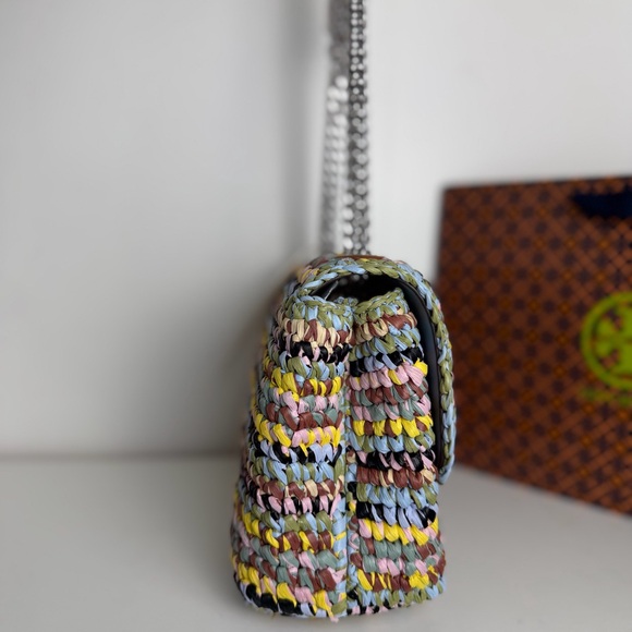 NWT Tory Burch Willa Raffia Small Shoulder Bag - Picture 4 of 16